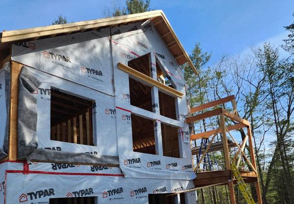 The exterior envelop is totally under construction on this rural Ottawa home